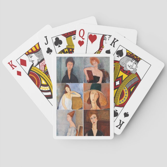 Amedeo Modigliani - mästerverk Collage Casinokort (Baksidan)