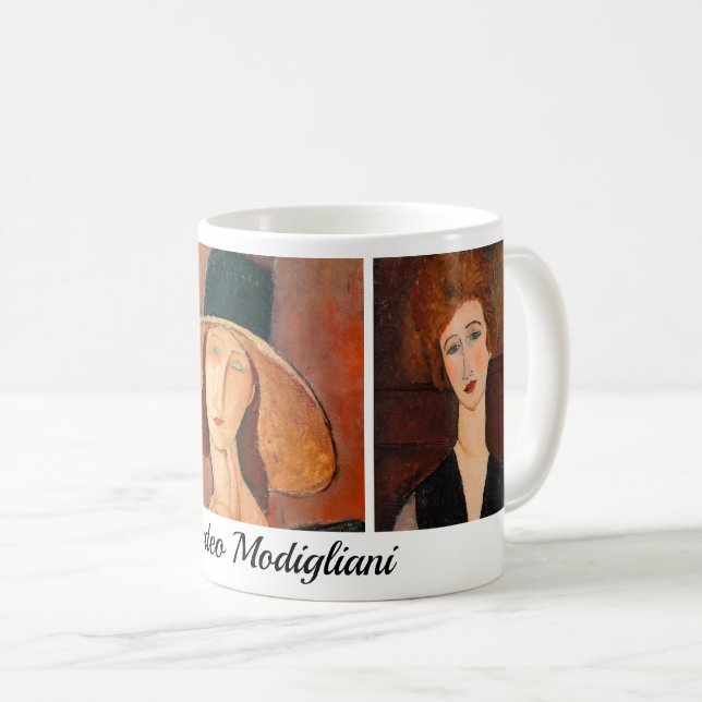 Amedeo Modigliani - mästerverk Collage Kaffemugg (Framsida höger)