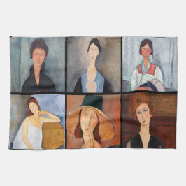Amedeo Modigliani - mästerverk Collage Kökshandduk