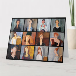 Amedeo Modigliani - mästerverk Collage Kort