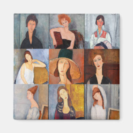 Amedeo Modigliani - mästerverk Collage Magnet