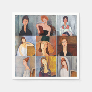 Amedeo Modigliani - mästerverk Collage Pappersservett