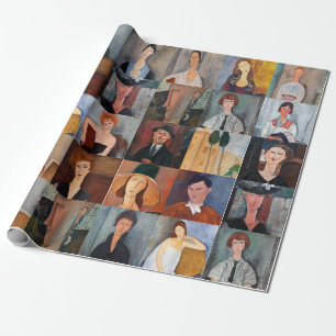 Amedeo Modigliani - mästerverk Collage Presentpapper