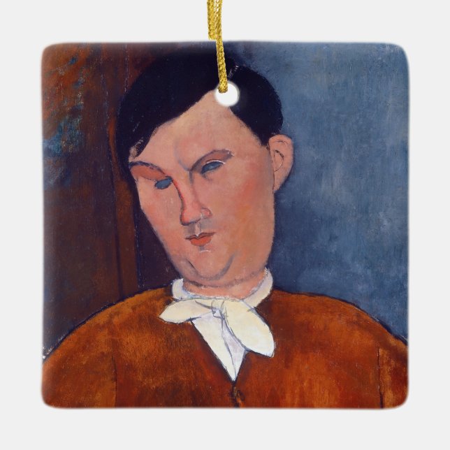 Amedeo Modigliani - Monsieur Deleu Julgransprydnad Keramik (Framsida)