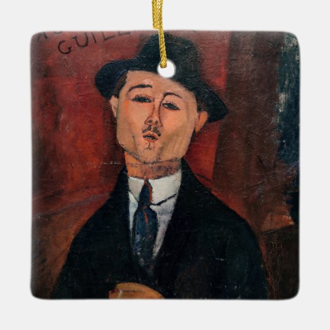 Amedeo Modigliani - Paul Guillaume, Novo Pilota Julgransprydnad Keramik (Framsida)
