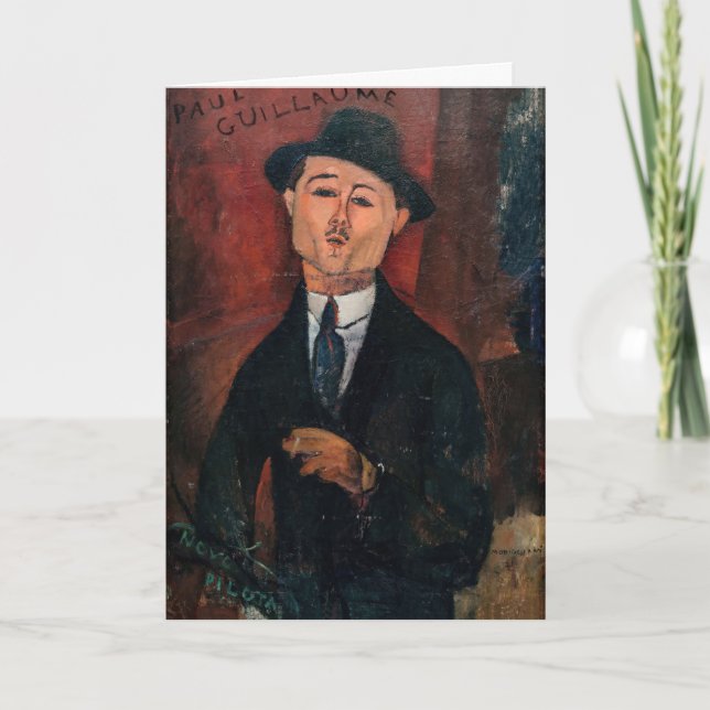 Amedeo Modigliani - Paul Guillaume, Novo Pilota Kort (Framsida)