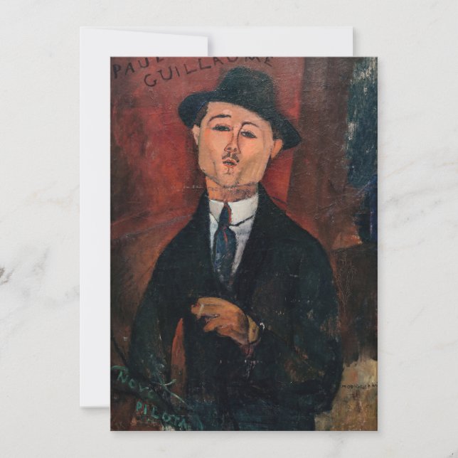 Amedeo Modigliani - Paul Guillaume, Novo Pilota Tack Kort (Framsida)