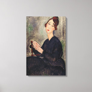 Amedeo Modigliani - Porträtt av Dedie Hayden Canvastryck