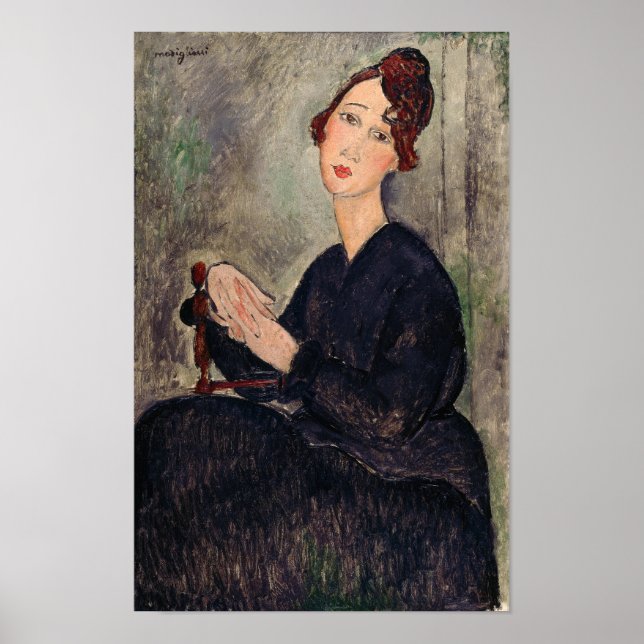 Amedeo Modigliani - Porträtt av Dedie Hayden Poster (Framsidan)