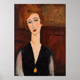 Amedeo Modigliani - Porträtt av en kvinna Poster