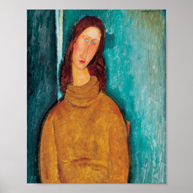 Amedeo Modigliani: Porträtt från Jeanne Hebuterne Poster (Framsidan)