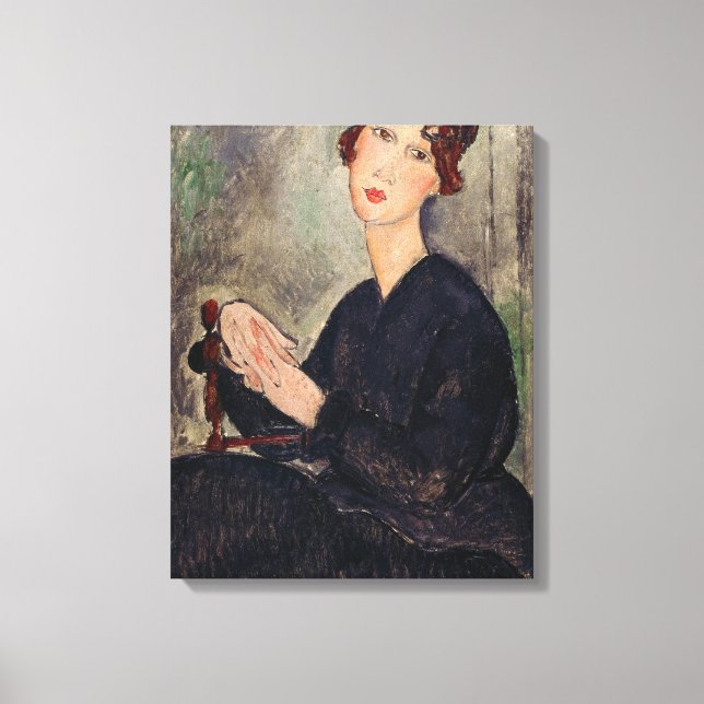 Amedeo Modigliani - Porträtt i Dedie Hayden Canvastryck (Framsida)