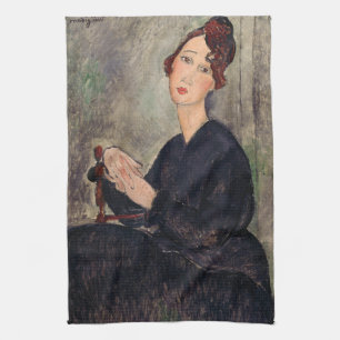 Amedeo Modigliani - Porträtt i Dedie Hayden Kökshandduk