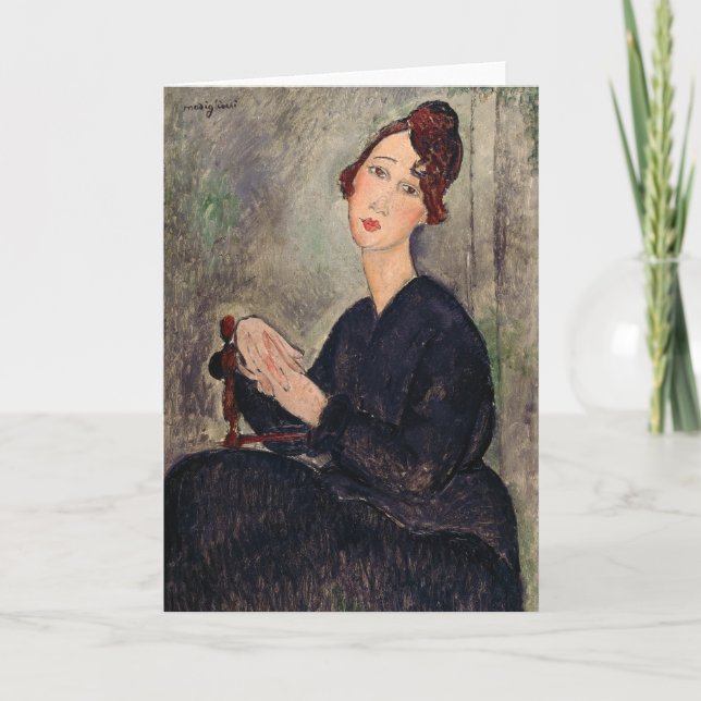Amedeo Modigliani - Porträtt i Dedie Hayden Kort (Framsida)