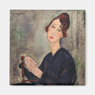Amedeo Modigliani - Porträtt i Dedie Hayden Magnet