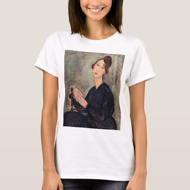 Amedeo Modigliani - Porträtt i Dedie Hayden T Shirt (Framsida)