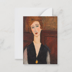 Amedeo Modigliani - Porträtt i en kvinna Anteckningskort