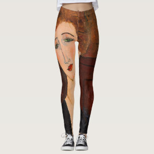 Amedeo Modigliani - Porträtt i en kvinna Leggings