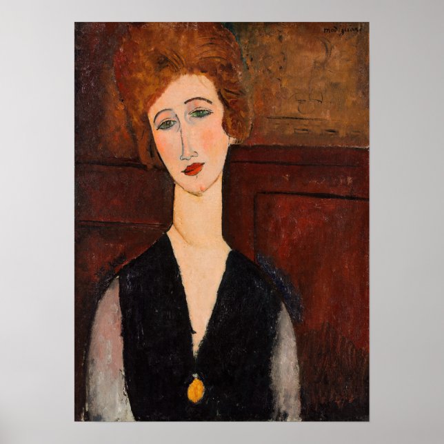 Amedeo Modigliani - Porträtt i en kvinna Poster (Framsidan)