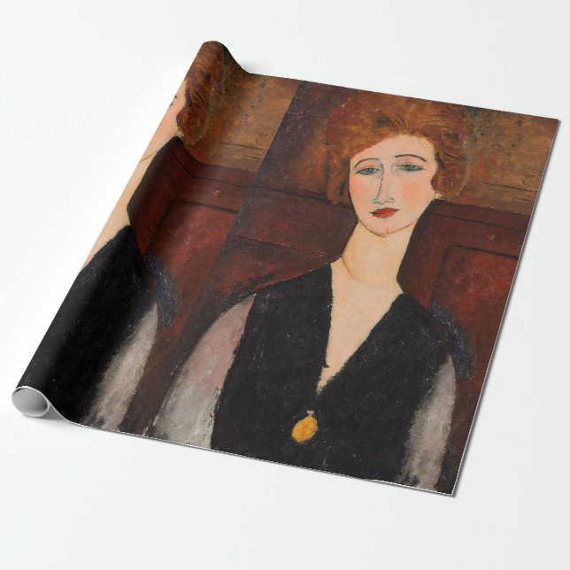Amedeo Modigliani - Porträtt i en kvinna Presentpapper (Utrullad)