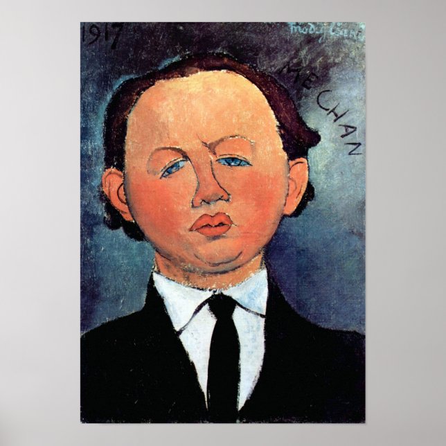 Amedeo Modigliani - Porträtt i Mechan Poster (Framsidan)