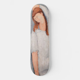 Amedeo Modigliani - Porträtt Jeanne Hebuterne #1 Mini Skateboard Bräda 18,5 Cm