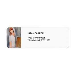 Amedeo Modigliani - Porträtt Jeanne Hebuterne #1 Returadress Etikett