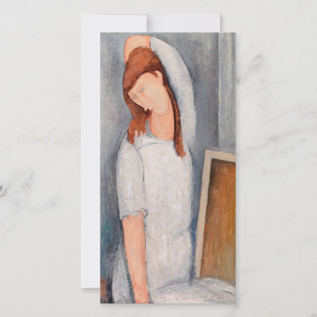 Amedeo Modigliani - Porträtt Jeanne Hebuterne #1 Tack Kort (Framsida)