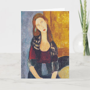 Amedeo Modigliani - Porträtt Jeanne Hebuterne #2 Kort