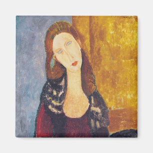 Amedeo Modigliani - Porträtt Jeanne Hebuterne #2 Magnet