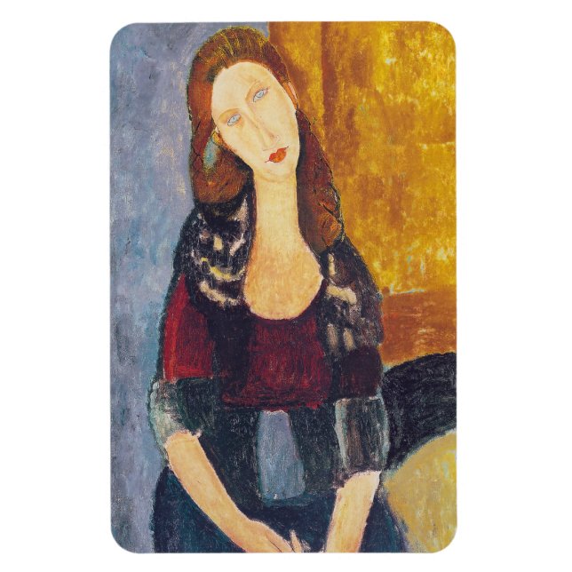 Amedeo Modigliani - Porträtt Jeanne Hebuterne #2 Magnet (Vertikal)