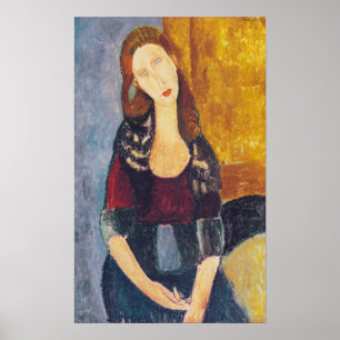 Amedeo Modigliani - Porträtt Jeanne Hebuterne #2 Poster