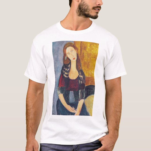 Amedeo Modigliani - Porträtt Jeanne Hebuterne #2 T Shirt (Framsida)