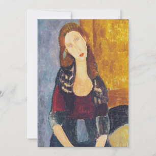 Amedeo Modigliani - Porträtt Jeanne Hebuterne #2 Tack Kort