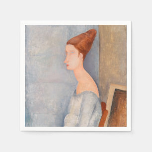 Amedeo Modigliani - Porträtt Jeanne Hebuterne #3 Pappersservett