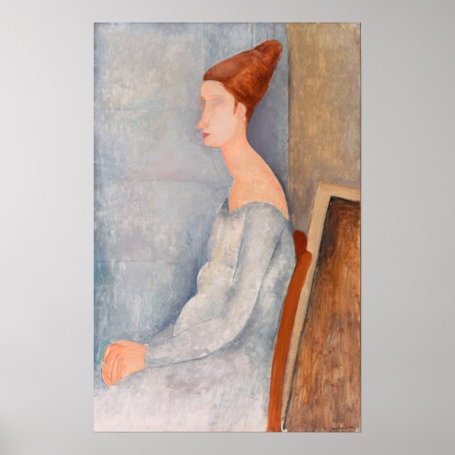 Amedeo Modigliani - Porträtt Jeanne Hebuterne #3 Poster (Framsidan)