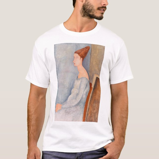 Amedeo Modigliani - Porträtt Jeanne Hebuterne #3 T Shirt (Framsida)