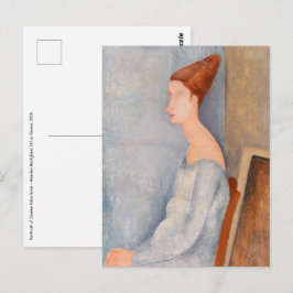 Amedeo Modigliani - Porträtt Jeanne Hebuterne #3 Vykort