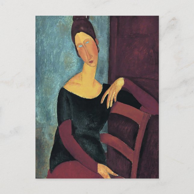 Amedeo Modigliani, Porträtt om konstnärens fru Vykort (Framsida)
