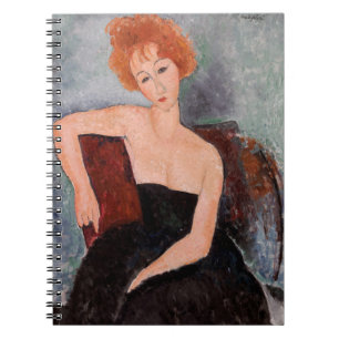 Amedeo Modigliani - Redhead Girl Evening Dress Anteckningsbok