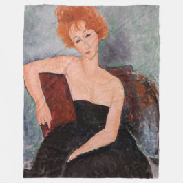 Amedeo Modigliani - Redhead Girl Evening Dress Fleecefilt
