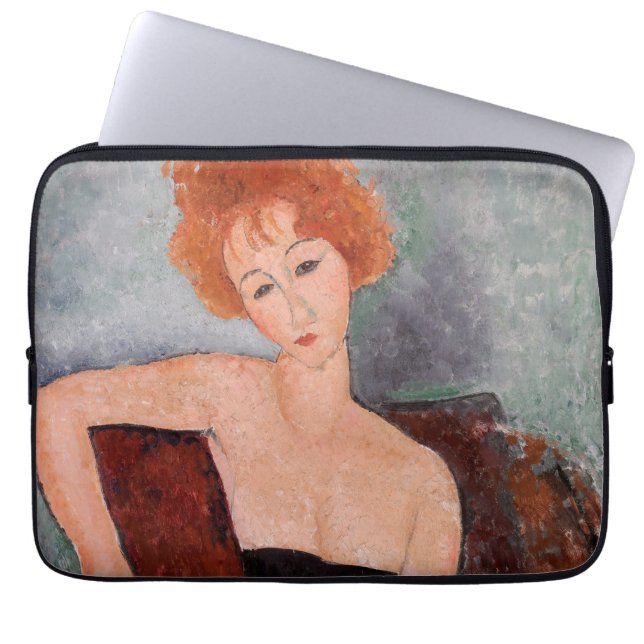 Amedeo Modigliani - Redhead Girl Evening Dress Laptop Fodral (Framsidan)