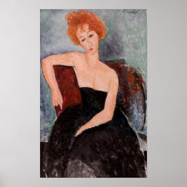 Amedeo Modigliani - Redhead Girl Evening Dress Poster