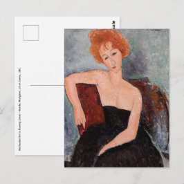 Amedeo Modigliani - Redhead Girl Evening Dress Vykort