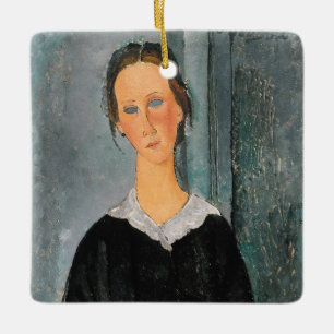 Amedeo Modigliani - Servant Girl Julgransprydnad Keramik