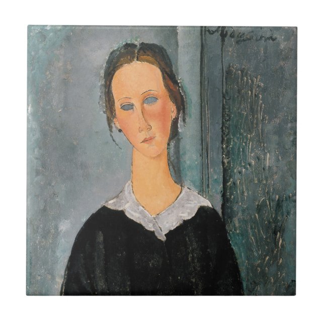 Amedeo Modigliani - Servant Girl Kakelplatta (Framsidan)