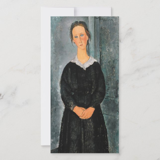 Amedeo Modigliani - Servant Girl Tack Kort (Framsida)