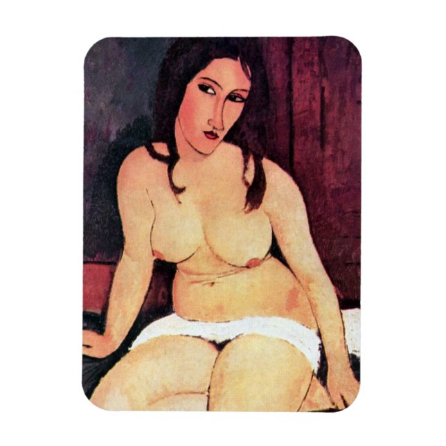 Amedeo Modigliani - Sittande kvinna Magnet (Vertikal)