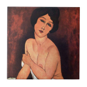 Amedeo Modigliani Stor sittande kvinna Kakelplatta
