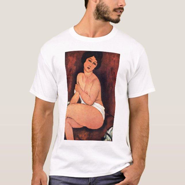 Amedeo Modigliani Stor Sittande Kvinna Tee (Framsida)